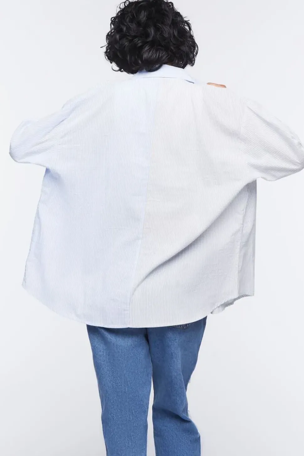 Striped Colorblock Poplin Shirt