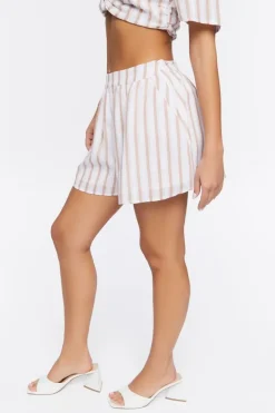 Striped Cotton Shorts