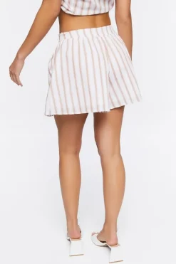 Striped Cotton Shorts
