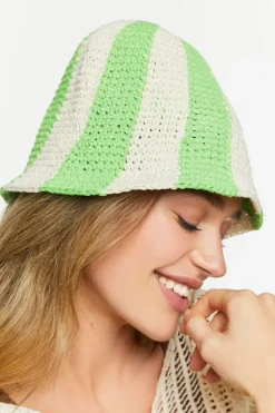 Striped Crochet Bucket Hat