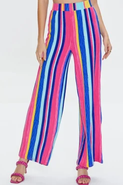 Striped Cropped Cami & Pants Set