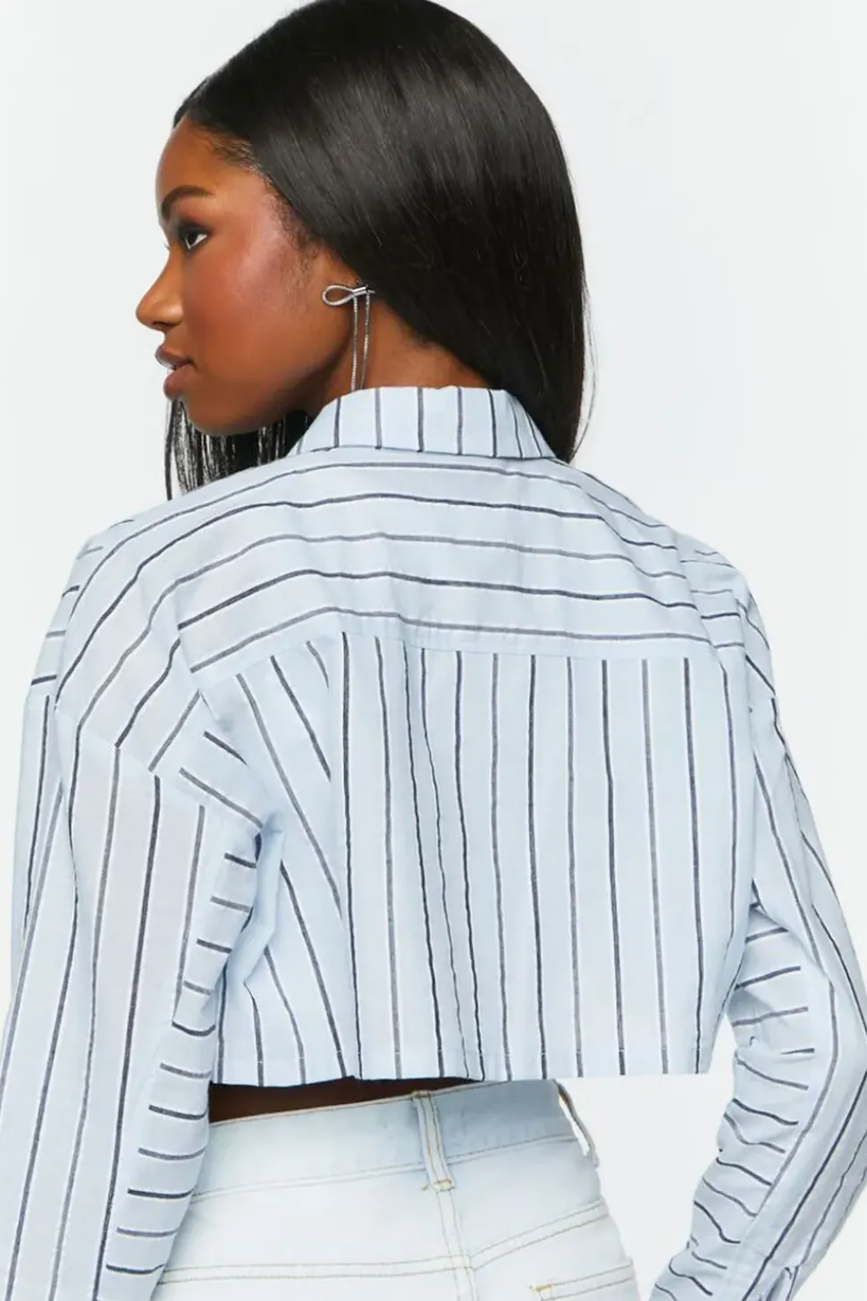 Striped Cropped Shirt