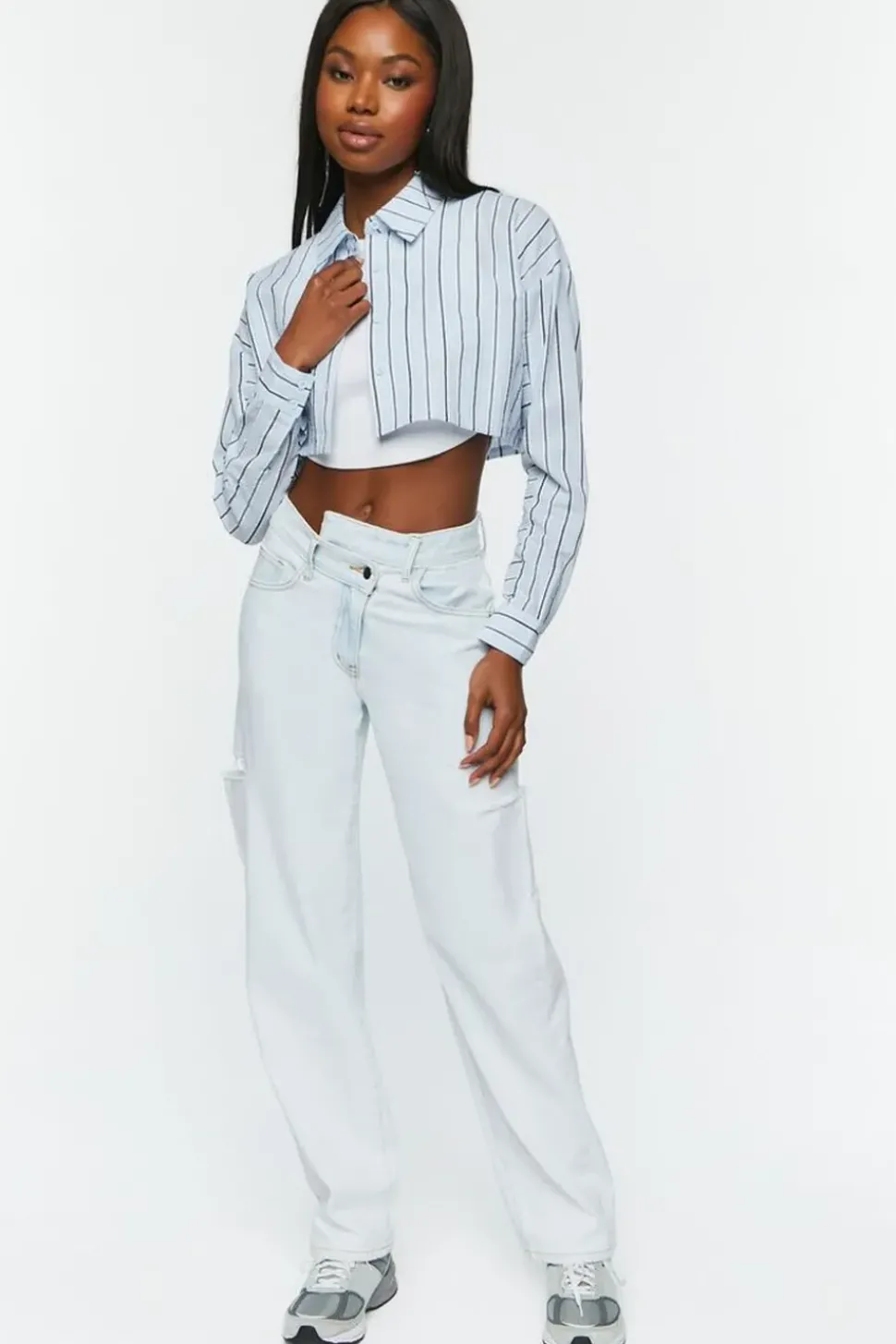 Striped Cropped Shirt