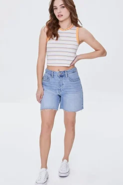 Striped Cropped Tank Top