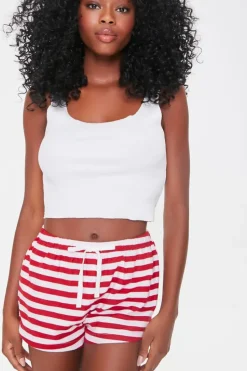 Striped Drawstring Pajama Shorts