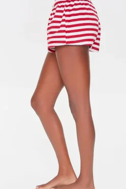Striped Drawstring Pajama Shorts