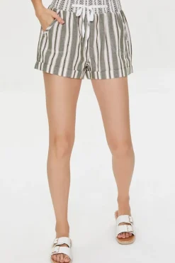 Striped Drawstring Shorts