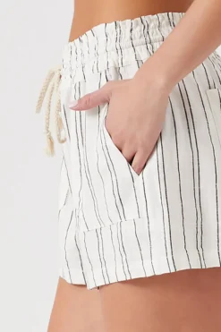 Striped Drawstring Shorts
