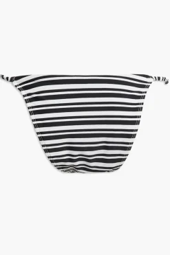 Striped High-Leg Bikini Bottoms