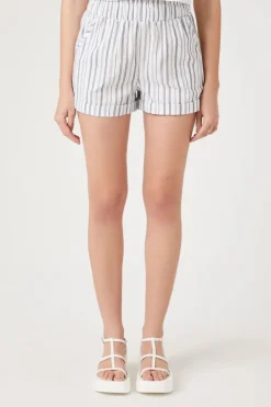 Striped High-Rise Shorts
