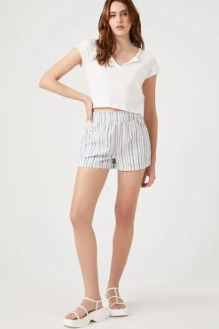 Striped High-Rise Shorts