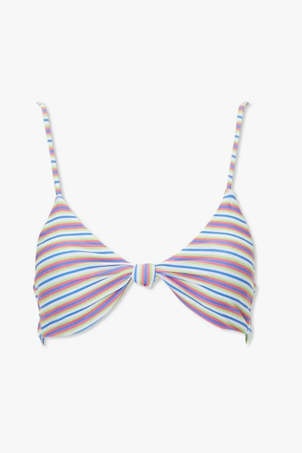 Striped Knotted Bikini Top