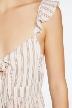 Striped Knotted Mini Dress