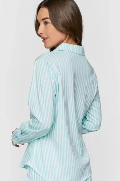 Striped Long-Sleeve Pajama Shirt