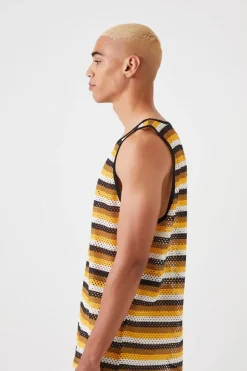 Striped Mesh Tank Top