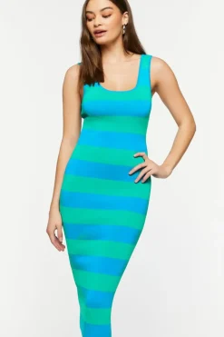 Striped Midi Bodycon Dress
