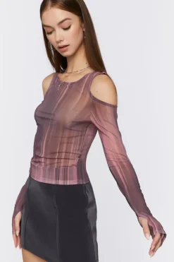 Striped Open-Shoulder Top