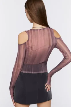 Striped Open-Shoulder Top