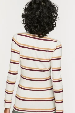 Striped 93 Patch Henley Baby Tee