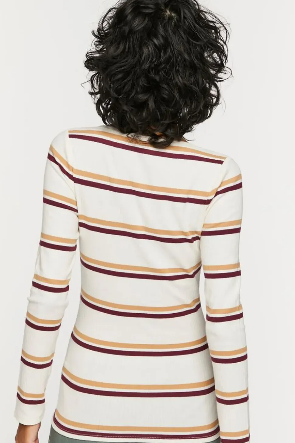 Striped 93 Patch Henley Baby Tee