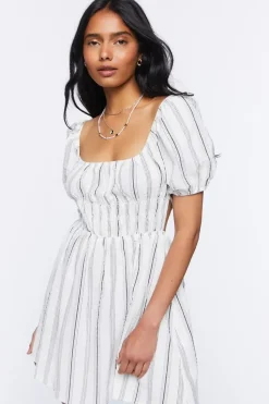 Striped Print Mini Dress