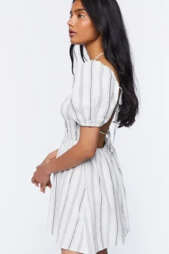 Striped Print Mini Dress