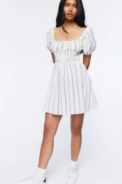 Striped Print Mini Dress