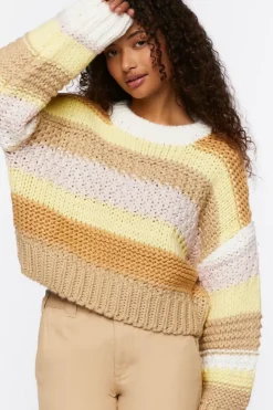 Striped Purl Knit Sweater