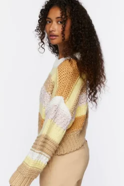 Striped Purl Knit Sweater