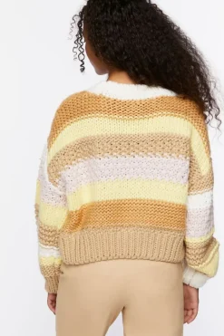 Striped Purl Knit Sweater