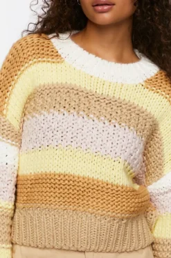 Striped Purl Knit Sweater