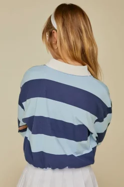Striped Rugby Cropped Shirt