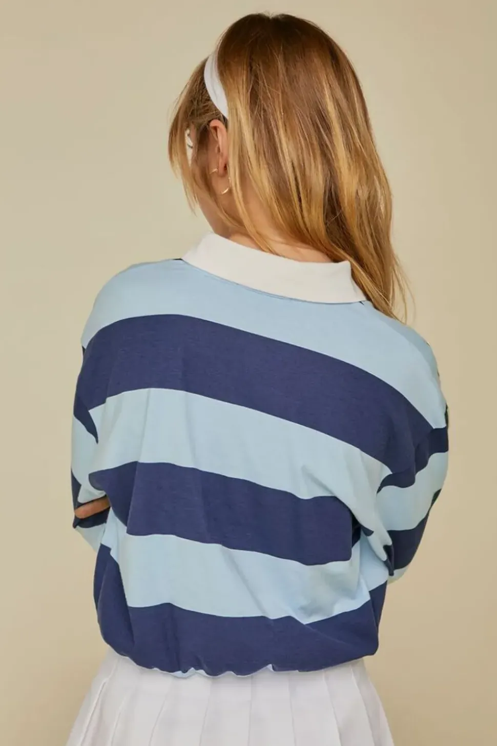 Striped Rugby Cropped Shirt