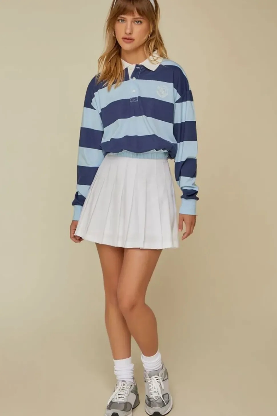 Striped Rugby Cropped Shirt