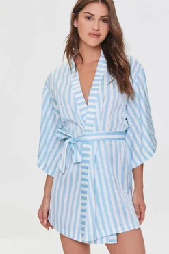 Striped Satin Robe