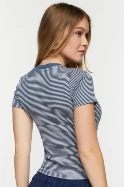 Striped Short-Sleeve Crew Tee