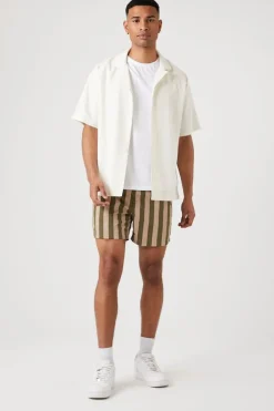 Striped Swim Trunks