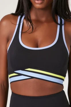 Striped Tulip-Hem Sports Bra