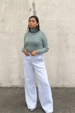 Striped Turtleneck Sweater