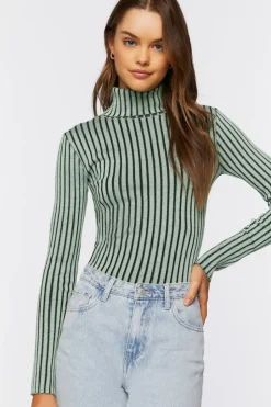Striped Turtleneck Sweater