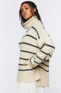 Striped Turtleneck Sweater