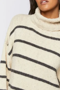 Striped Turtleneck Sweater