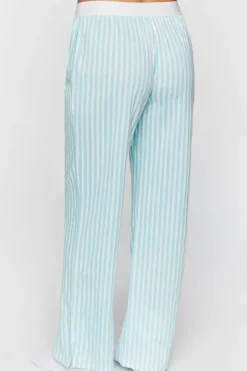 Striped Wide-Leg Pajama Pants