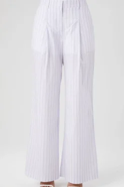 Striped Wide-Leg Pants
