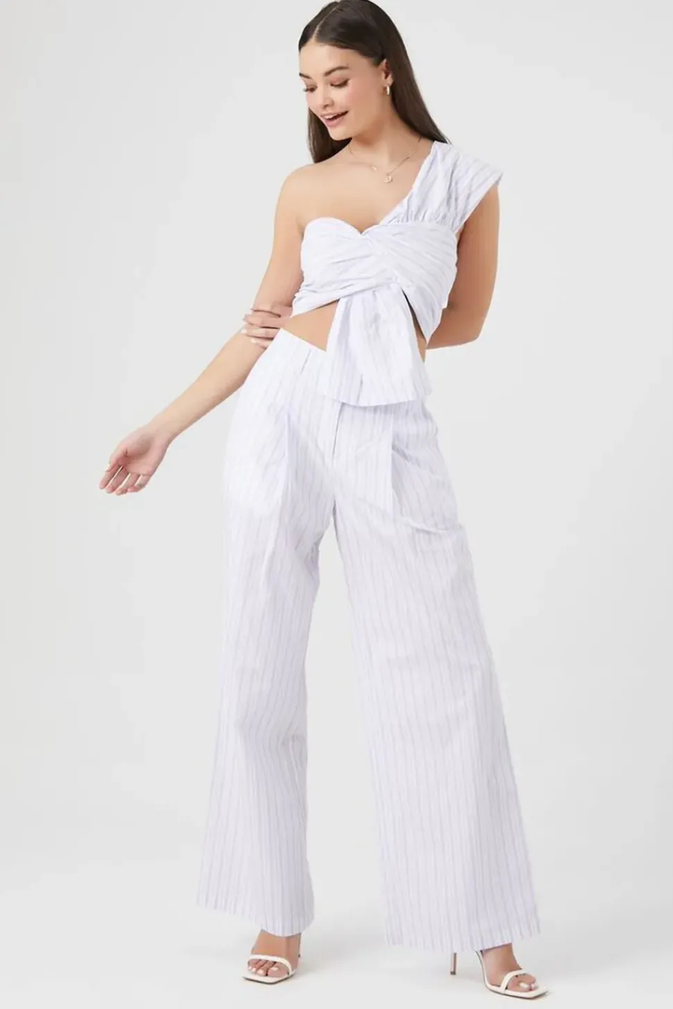 Striped Wide-Leg Pants