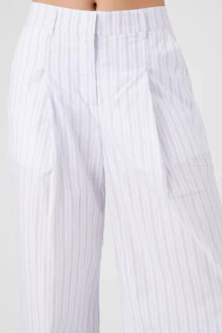 Striped Wide-Leg Pants