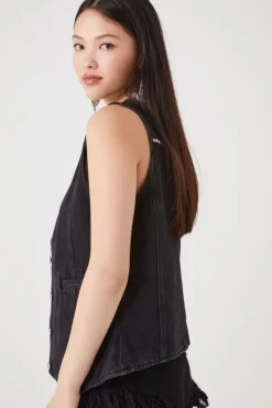 Studded Denim Vest