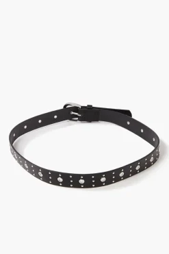 Studded Faux Leather Hip Belt