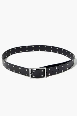 Studded Faux Leather Hip Belt