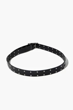 Studded Faux Leather Hip Belt